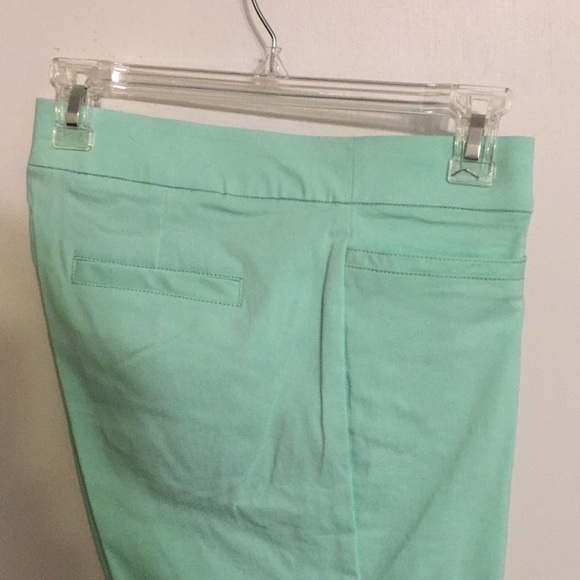 Mint Green Cropped Pants - Picture 3 of 3
